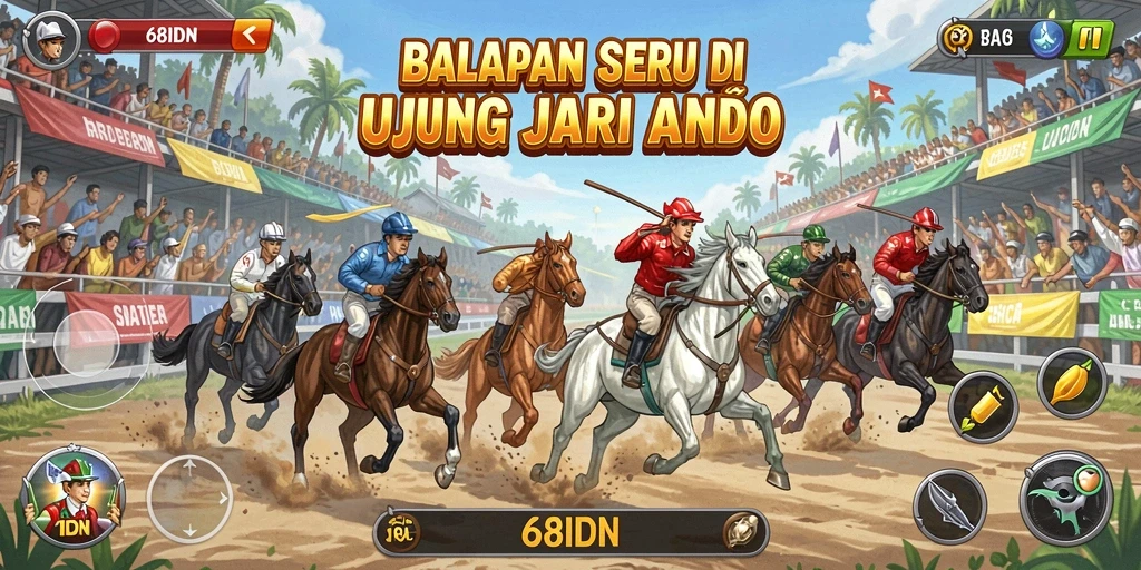 Screenshot menampilkan mobil balap melaju kencang di lintasan.