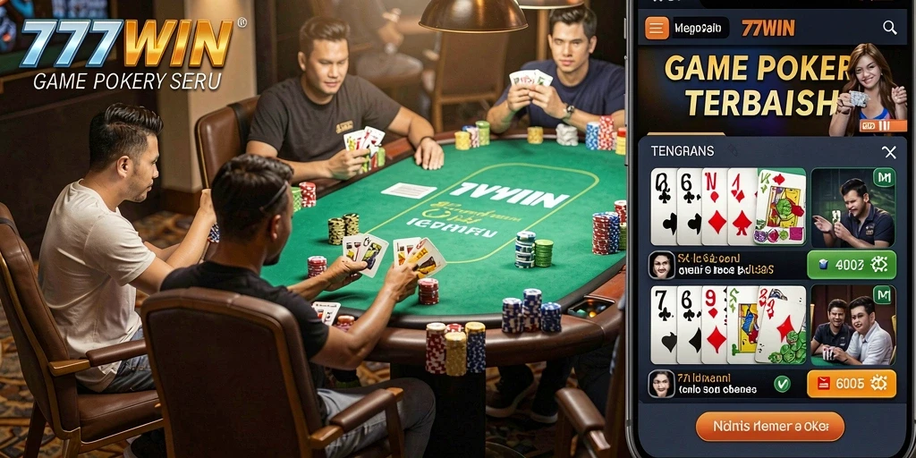 Screenshot gameplay Poker di 777WIN yang menampilkan suasana permainan.