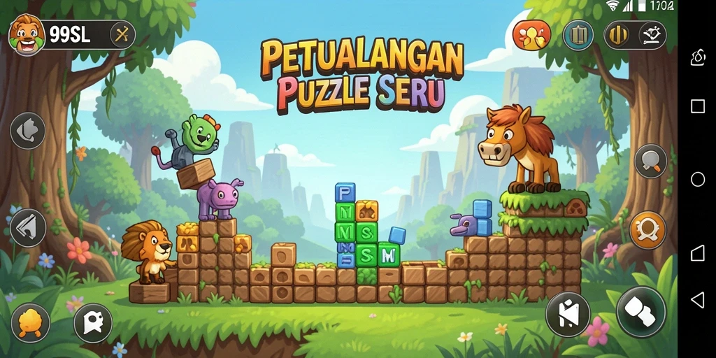 Tampak gameplay seru dari 99SL yang menampilkan berbagai teka-teki menarik.