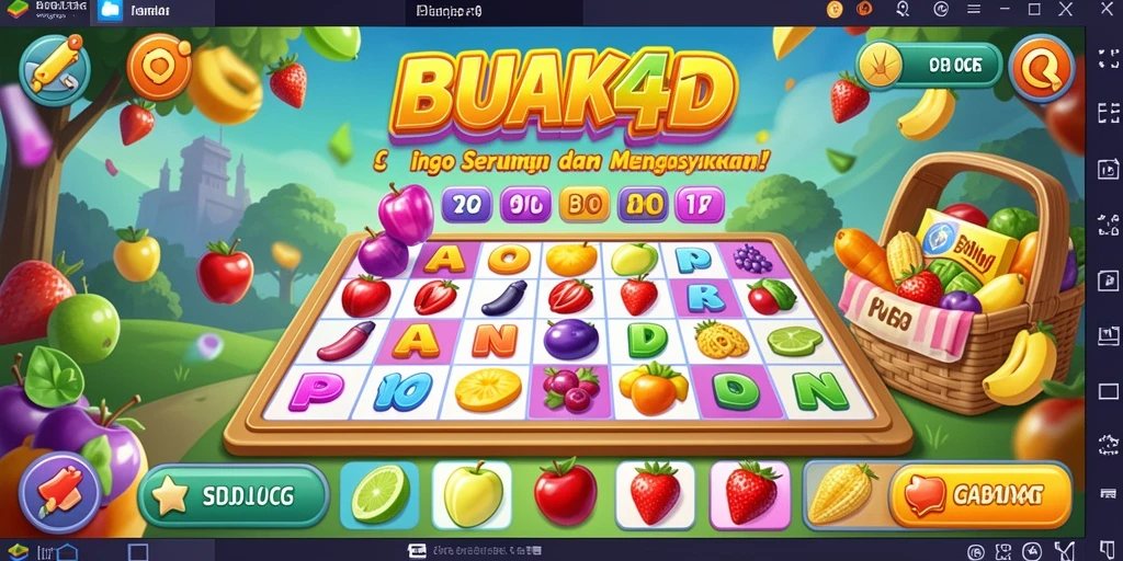 Screenshot gameplay BUAH4D menampilkan aksi seru dan interaksi pemain.