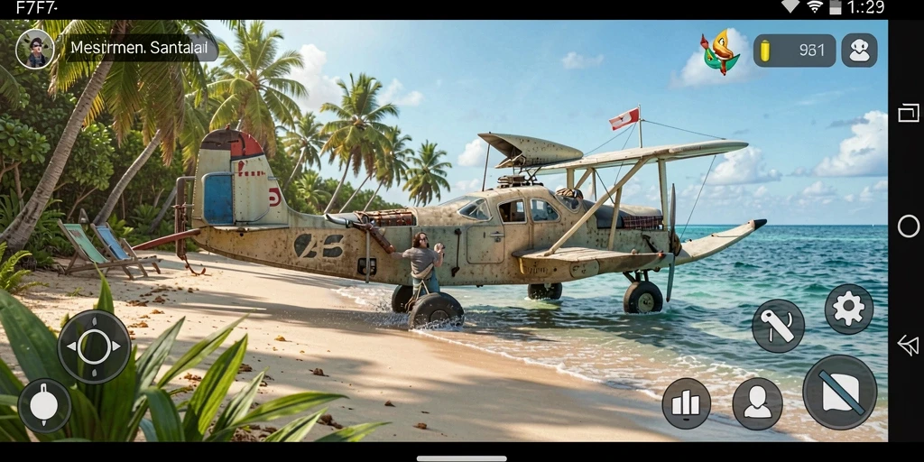 Screenshot gameplay <strong>F7F7</strong> menampilkan karakter lucu dalam lingkungan yang colorful.