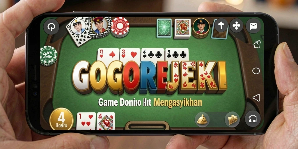 Tampilan screenshot GOGOREJEKI menampilkan permainan Domino yang seru dan penuh strategi.