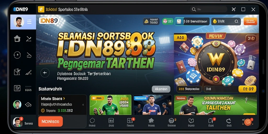 Tangkapan layar IDN89 menunjukkan suasana gameplay Sportsbook yang dinamis dan interaktif.