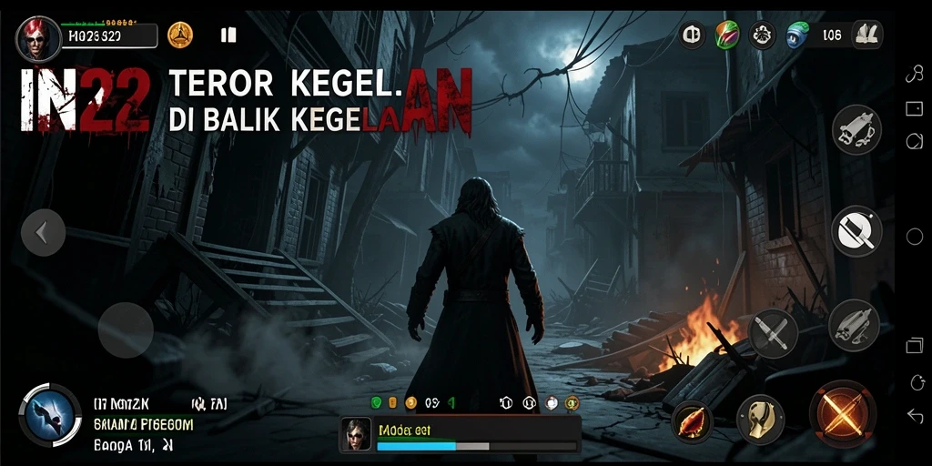 Tampilan gameplay menakutkan IN22, sempurna untuk penggemar horor.