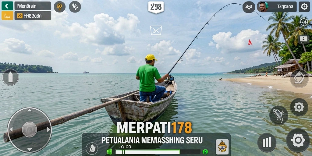 Tampilan gameplay MERPATI178 dengan aksi memancing yang mendebarkan.