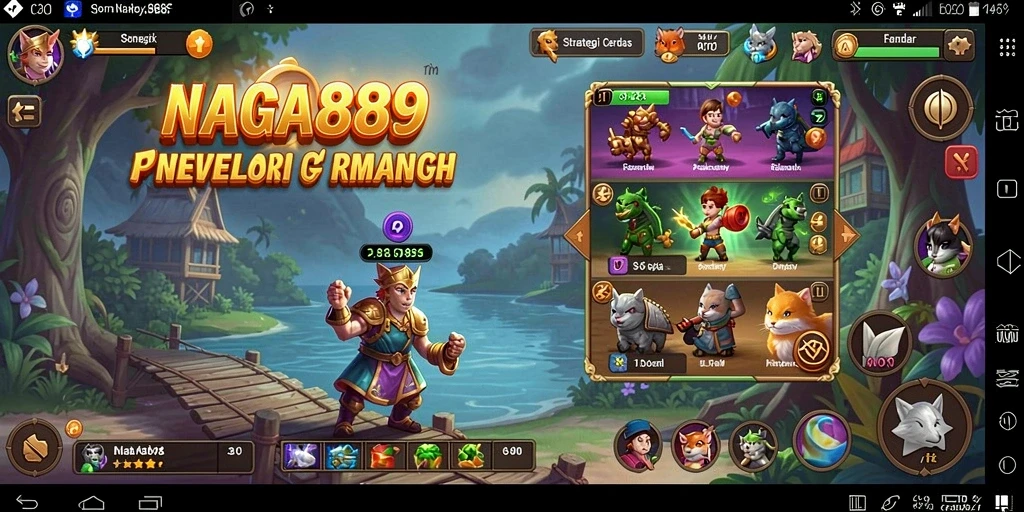 Gambaran menegangkan dari gameplay strategi NAGA889.
