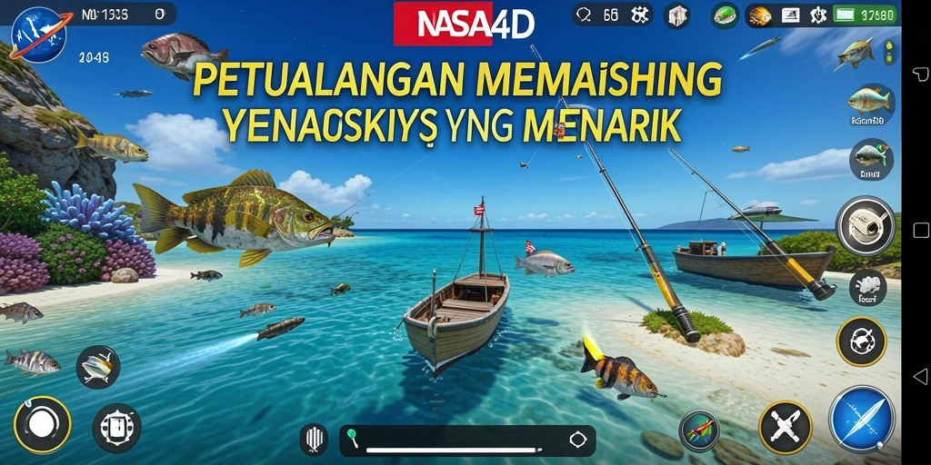 Tampilan gameplay menarik dari NASA4D dengan suasana memancing yang mendebarkan.