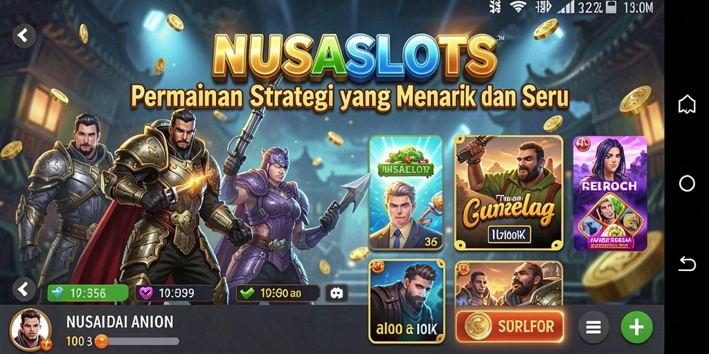 Tampilan gameplay NUSASLOTS yang menegangkan dan strategis.