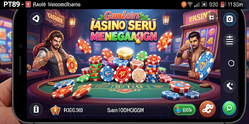 Tampilan aksi seru dalam permainan Kasino di PT89.