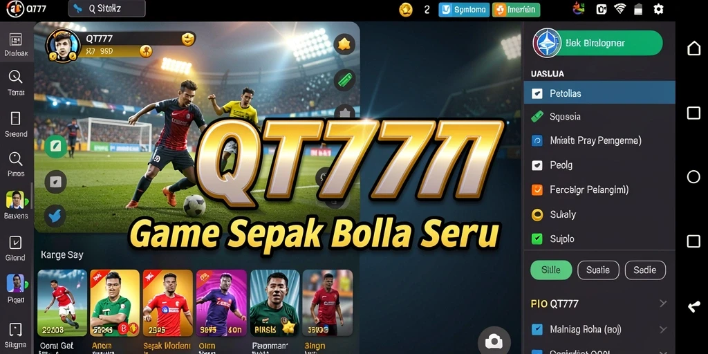 Tampilan gameplay QT777 dengan aksi seru di lapangan.