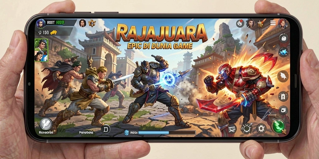 Tampilan menarik dari gameplay RAJAJUARA saat pertarungan berlangsung.