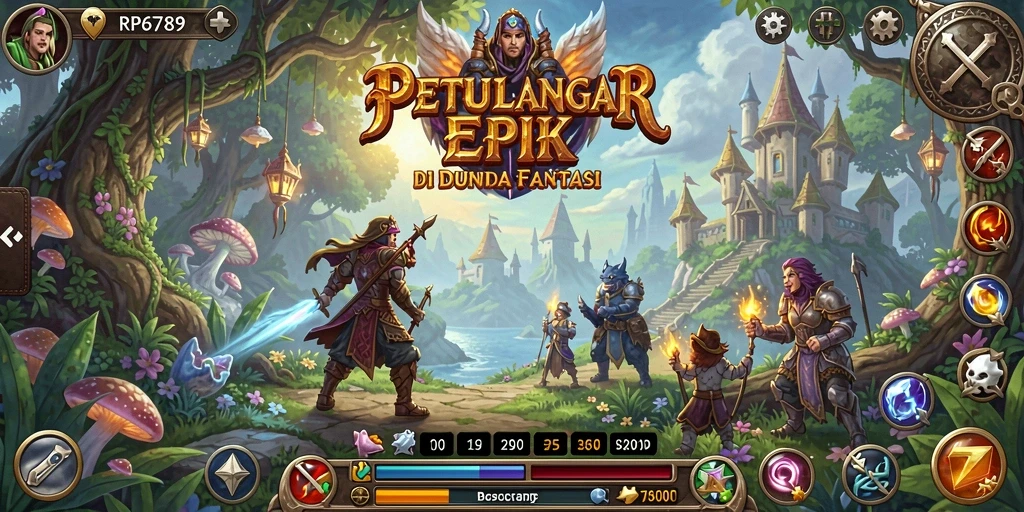 Tampilan epik dari gameplay RPG RP6789 yang menakjubkan.