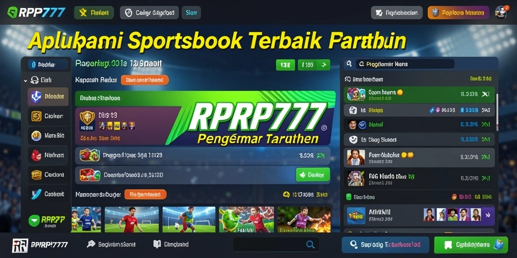 Screenshot utama RPRP777 menampilkan antarmuka sportsbook yang menarik dan informatif.