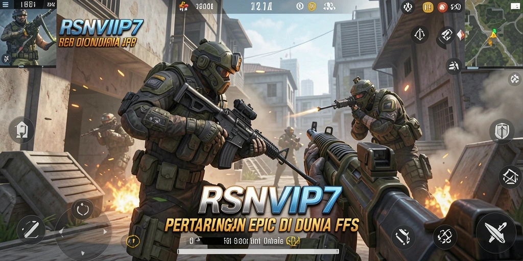 Tangkapan layar menunjukkan aksi cepat dalam game FPS RSNVIP7.