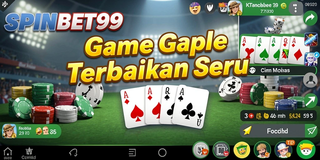 Tampilan gameplay SPINBET99 yang seru dalam bermain Gaple.