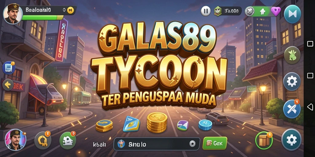 Tampilan gameplay TALAS89 dengan berbagai pilihan bisnis menarik.