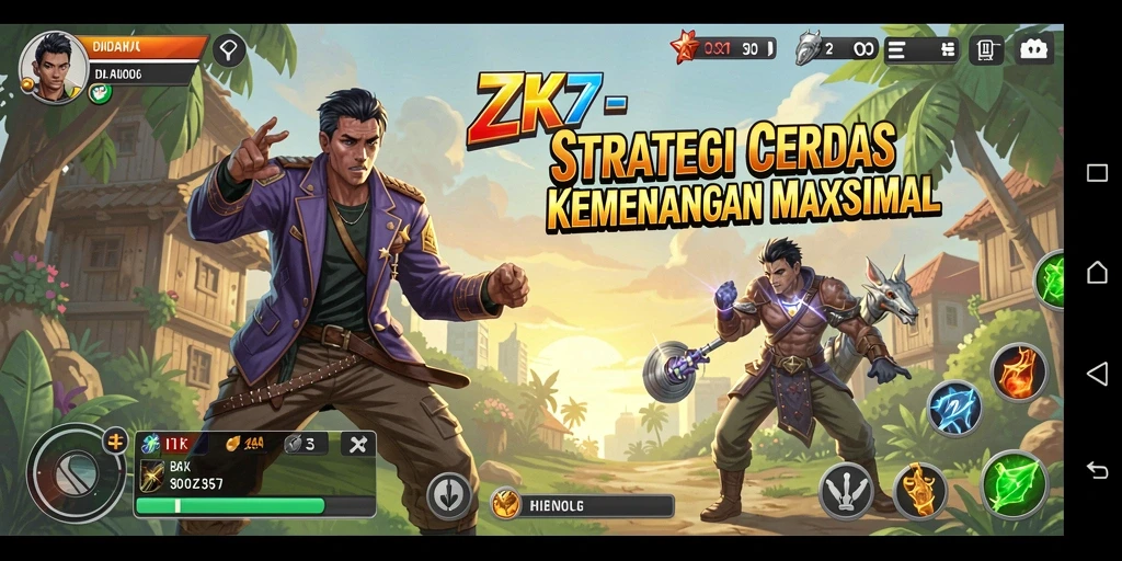 Tampilan epik dari gameplay ZK7 dengan strategi yang dinamis.